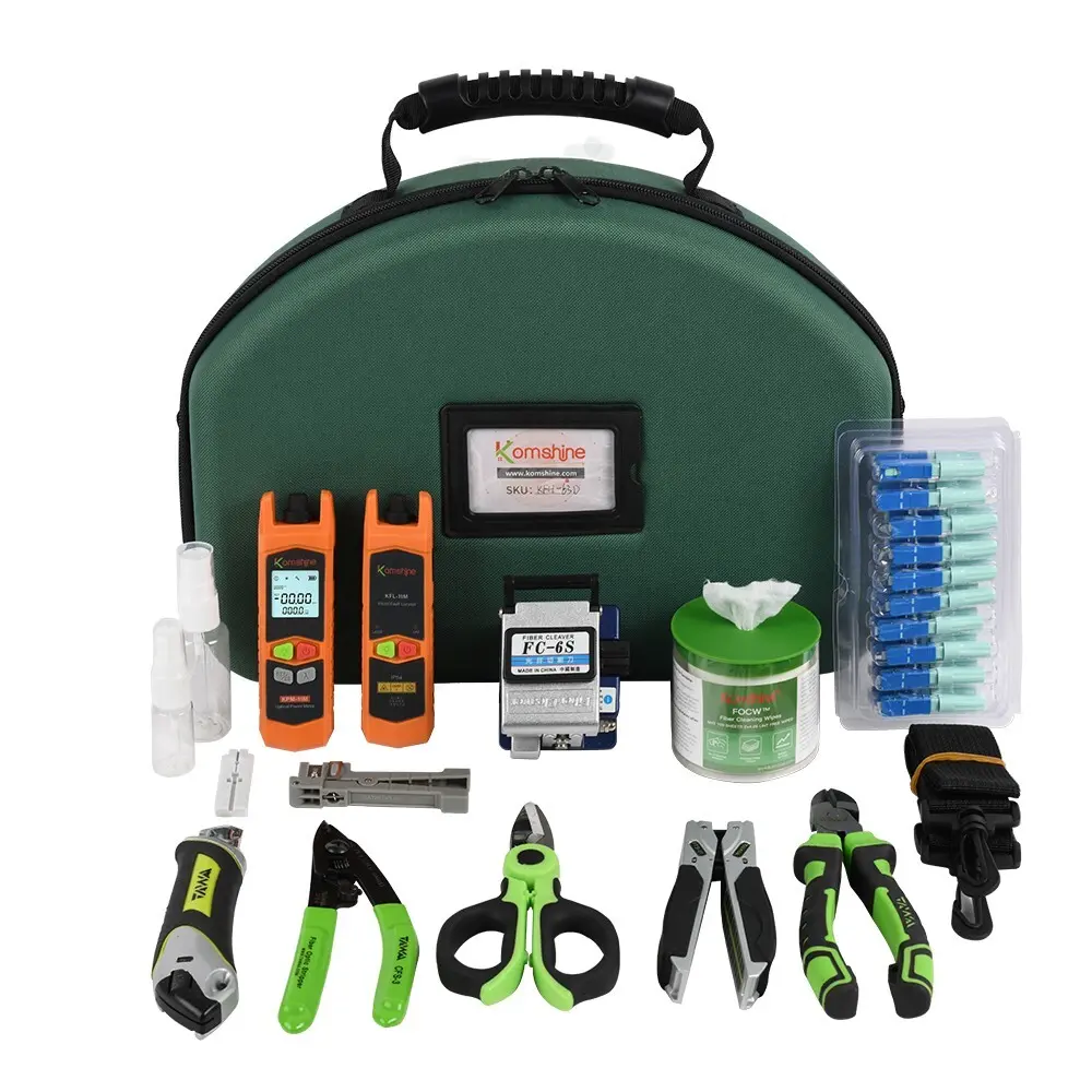 KIT FTTH MALETIN VERDE KOMSHINE CS7383