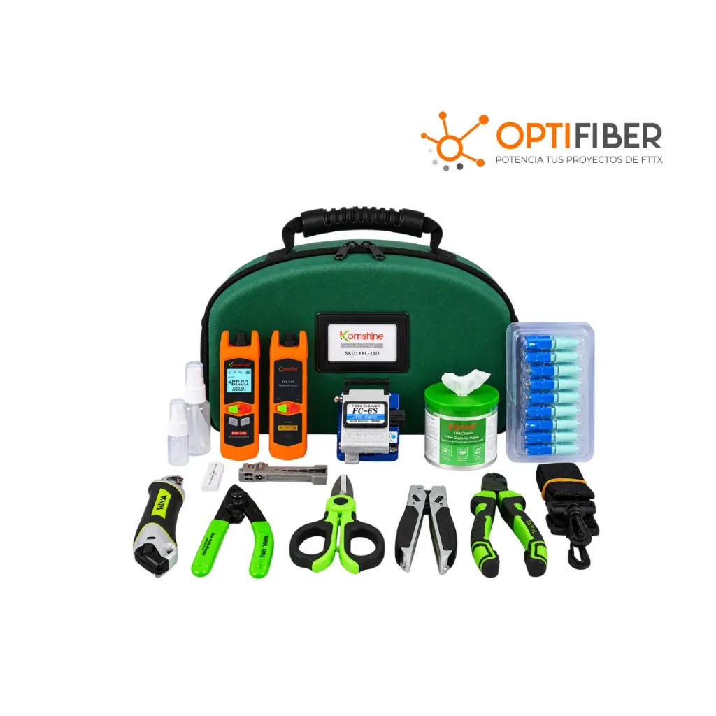 KIT FTTH MALETIN VERDE KOMSHINE CS7383