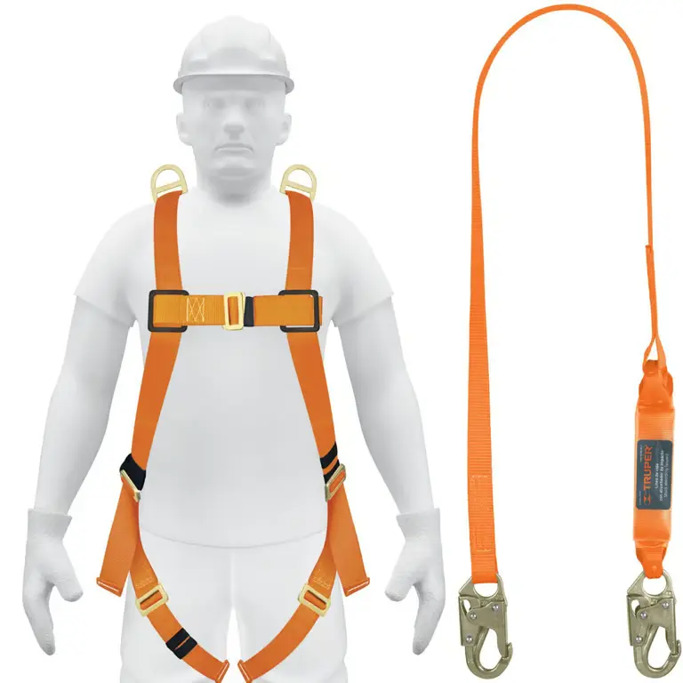 Cinturón de seguridad para electricistas con doble seguro con linea de vida