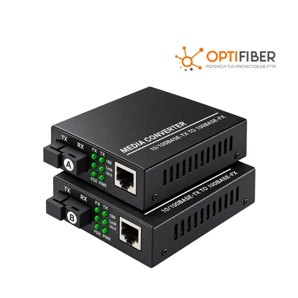 MEDIA CONVERTER 3KM BASE 1000 - A Y B (OPTIFIBER)