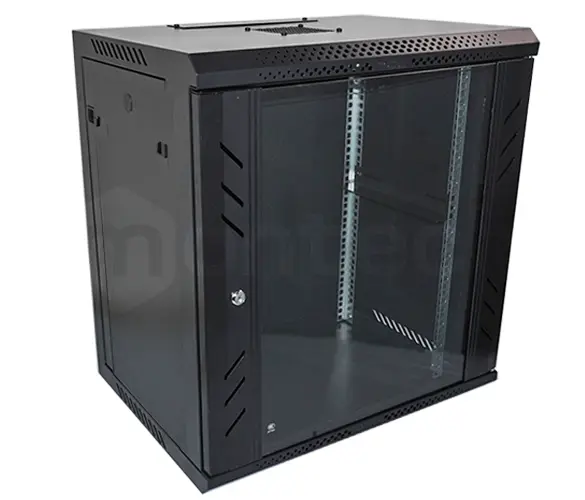 GABINETE FIJO DE PARED VIDRIO 12RU 60X60 LNWK-K 12RU DATAPRINSS DATA PRINSS