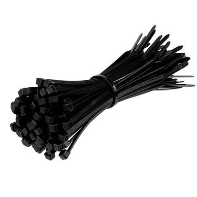 [MR00103] CINTILLO NEGRO NYLON 66 3.6X150 MM. - BOLSA X 100 WUSTER