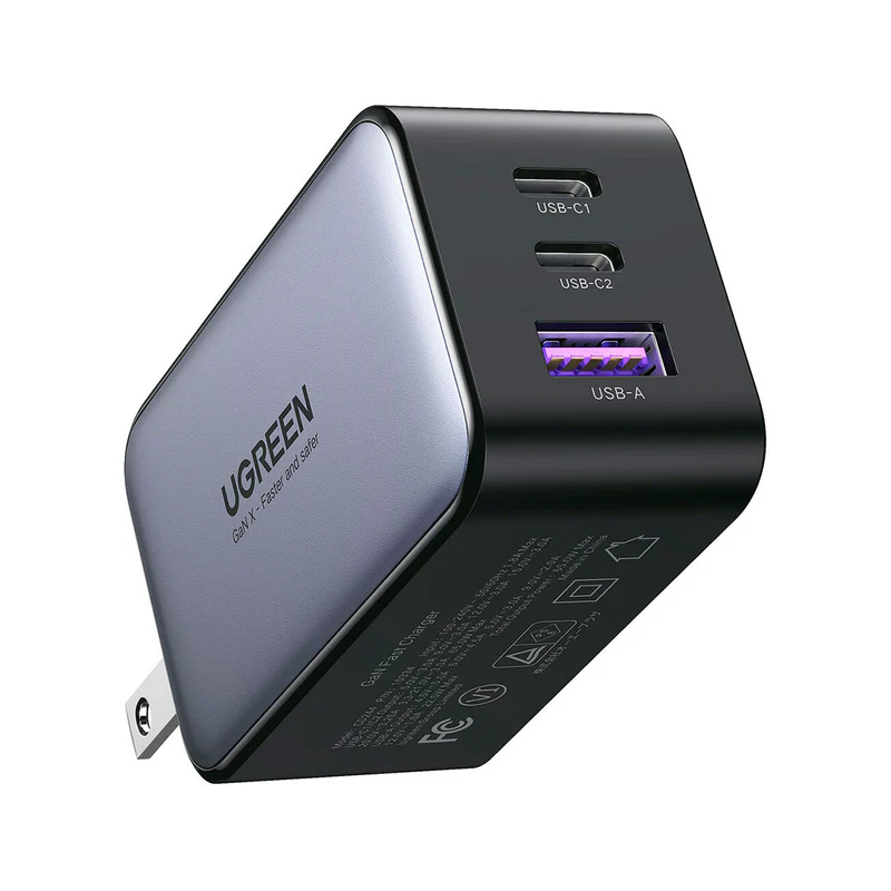 CARGADOR UGREEN - 65 W - FAST CHARGER - 2 USB C+ 1 USB A - PN INTERNAL CD244