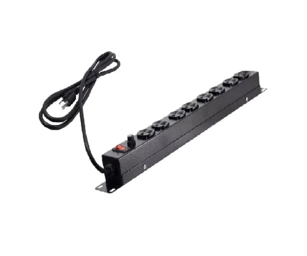 Power Rack de 8 Tomas Leviton Planas metalico