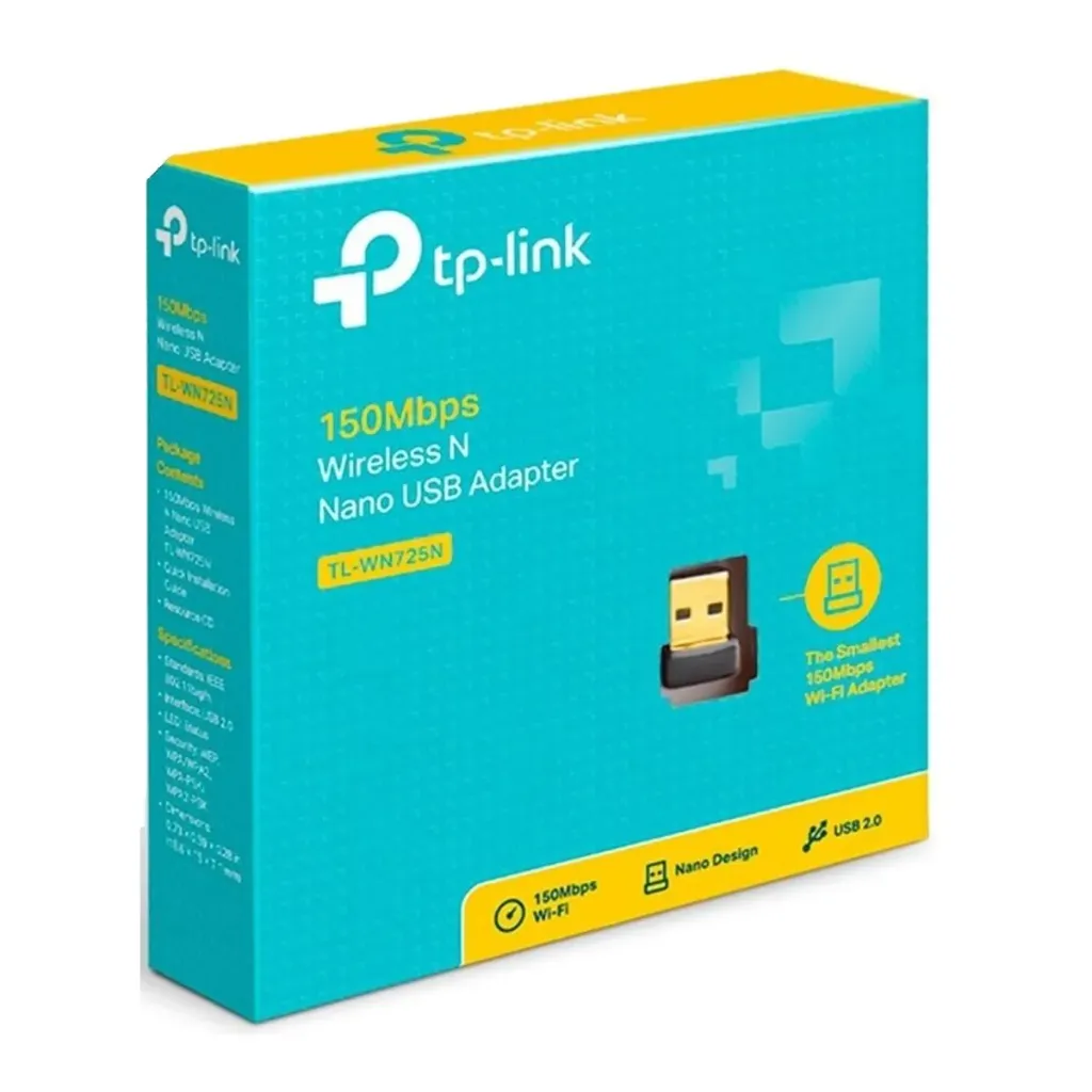 TP-LINK 150 MBPS ADAPTADOR INALÁMBRICO NANO USB N TL-WN725N