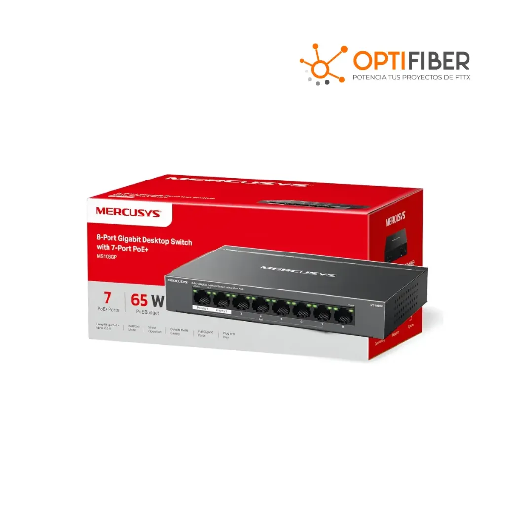 TP-LINK MERCUSYS MS108GP 8Port Giga Switch 7Long PoE+
