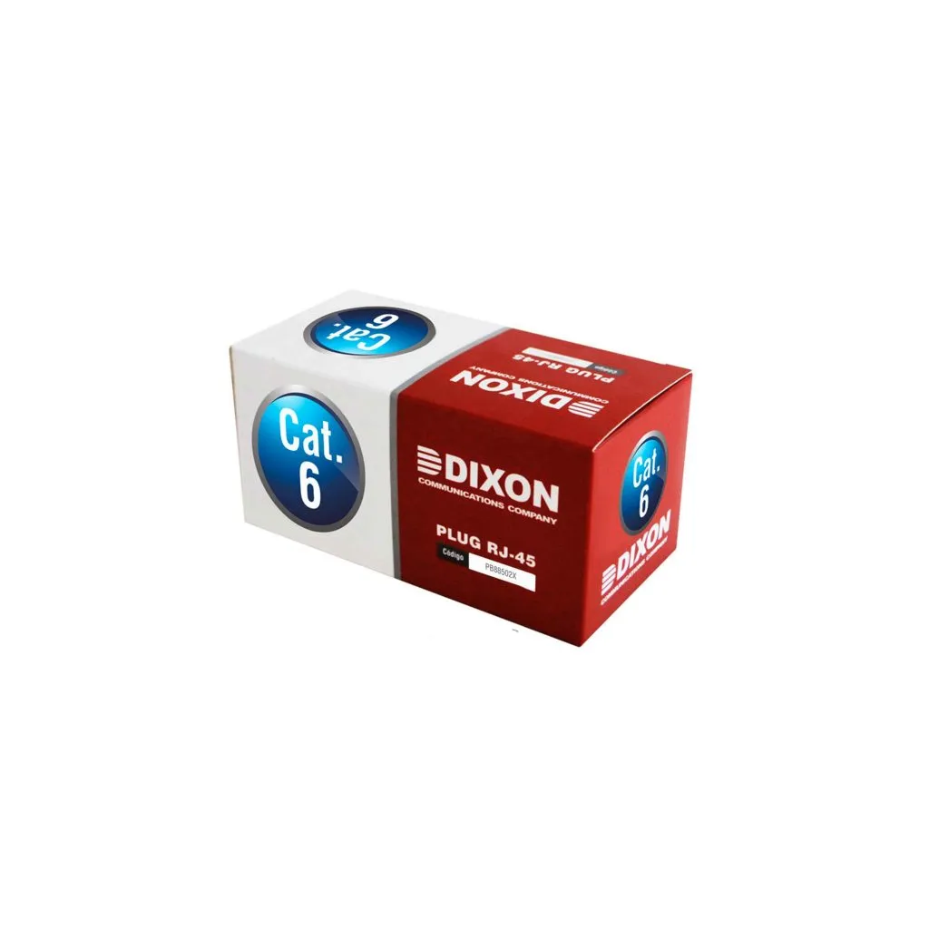 DIXON PLUG RJ-45 CAT 6 X 100 UNIDADES
