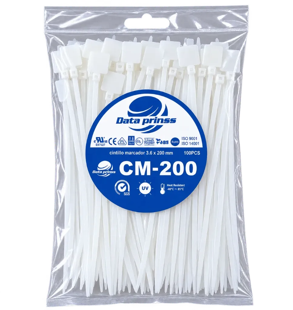 [OPTI00672] CINTILLO MARCADOR TIPO BANDERITA BLANCO 3.6X200 DATAPRINSS