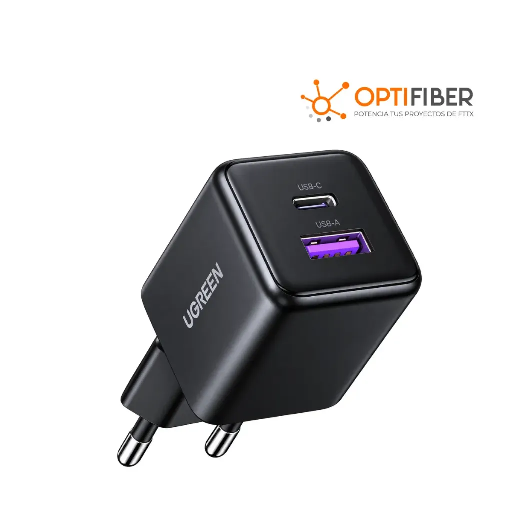 UGREEN FAST CHARGER 30W 2-PORT (USB-C y USB-A) GAN-X516