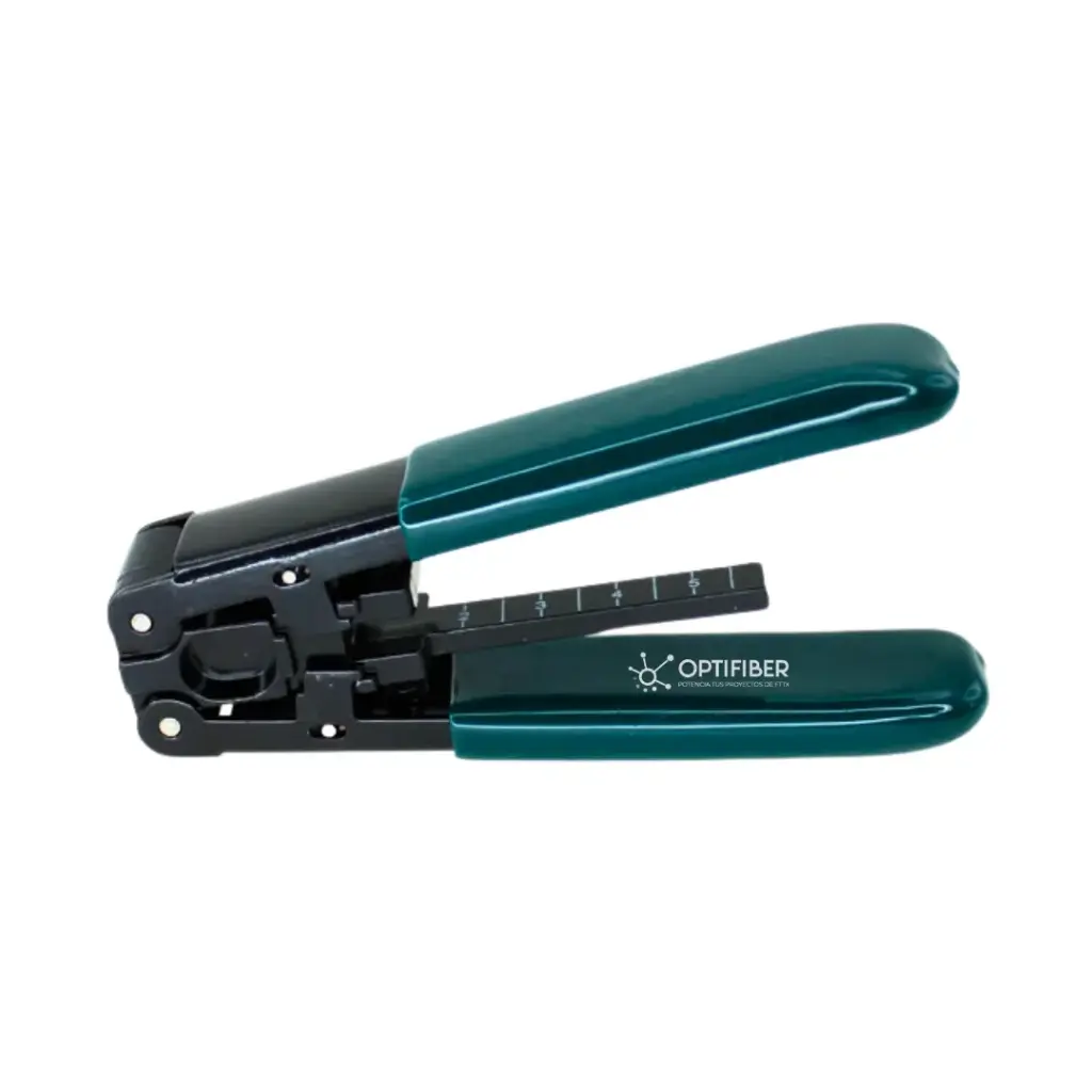 DESCHAQUETADORA PELADOR VERDE DE CABLE DROP FIBRA OPTICA ESCALA 2MM A 3MM