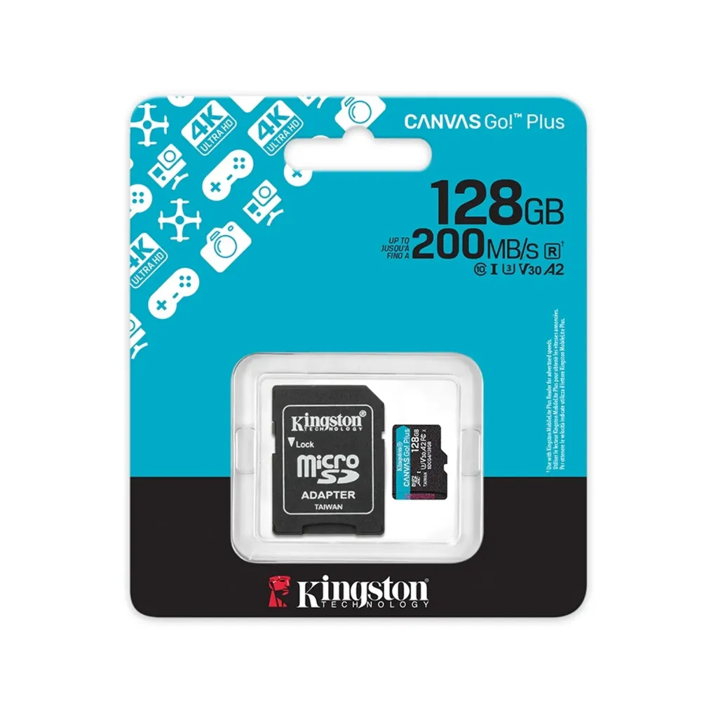 MEMORIA MICRO-SD KINGSTON CANVAS GOPlus, 128GB