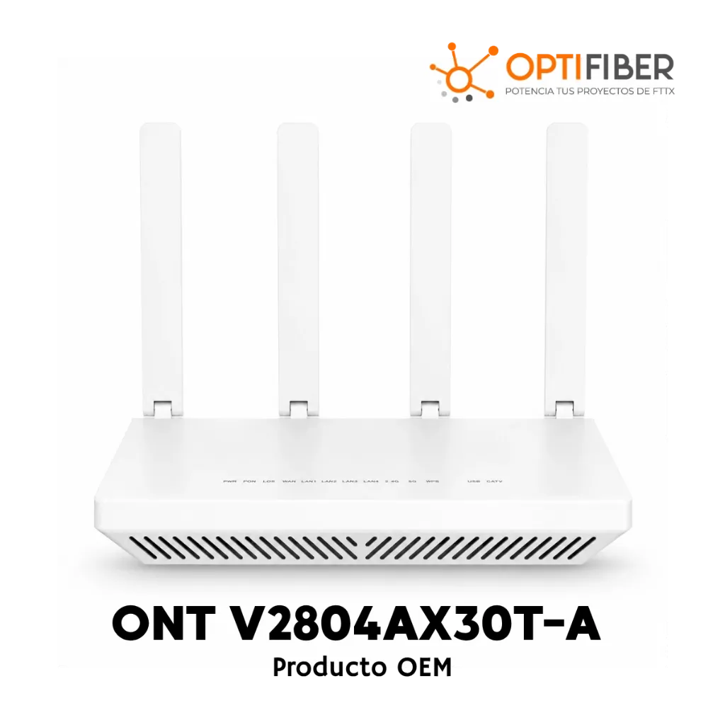 [OPTI092025V001] ONU V2804AX30T-A + WIFI 6 + CATV - 4 PORT + USB, VSOL, PRODUCTO OEM