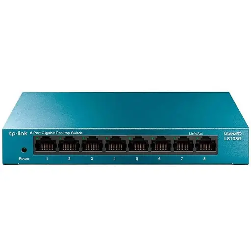 [E0009] TP-LINK SWITCH LS108G - SWITCH DE 8 PUERTOS CASE METALICO / 8 PUERTOS ETHERNET 10/100/1000MBPS / TECNOLOGÍA GREEN ETHERNET / PLUG AND PLAY / DISEÑO SOBREMESA / SIN VENTILADOR