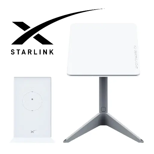 [F0023] STARLINK ESTANDAR de internet Satelital SpaceX V4 Starlink de alta velocidad y baja latencia, conecta hasta 235 dispositivos, Wi-Fi 6, blanco