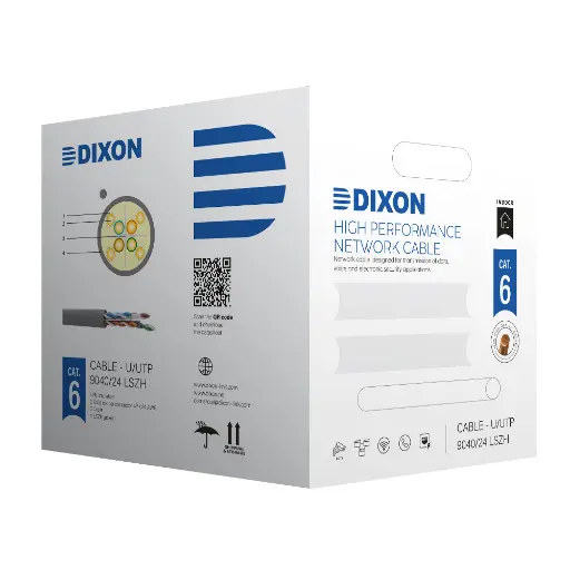 [F0033] DIXON U/UTP CAT.6 4Px24 AWG GRIS LSZH 305M