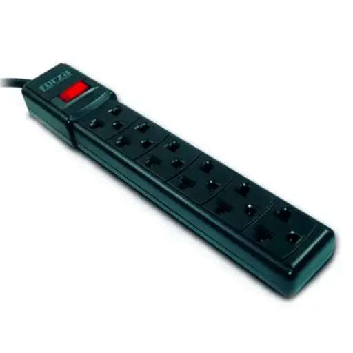 [798302031531] Regleta Forza de 6 tomas, disyuntor, 110 V, color negro 